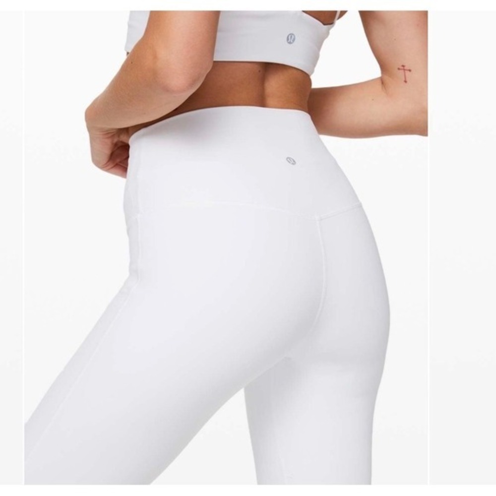 Lululemon White Size 6 Double Lined‎ Align 28" Tight - Picture 4 of 11